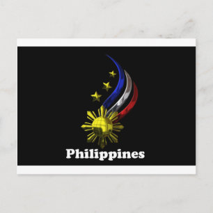 Cartão Postal Logotipo filipino original. Mabuhay Pilipinas!