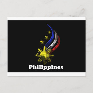Cartão Postal Logotipo filipino original. Mabuhay Pilipinas!