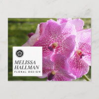 Logotipo Floral Luxe Minimalista com Orquídeas Ros