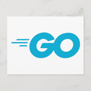 Cartão Postal Logotipo Golang (Ir para o idioma de programação)