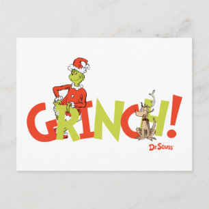 Cartão Postal Logotipo Gráfico do Personagem Grinch!