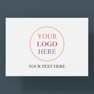 Cartão Postal Logotipo Horizontal Personalizado – Sem Pedido Mín