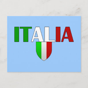 Cartão Postal Logótipo italiano do escudo italiano para italian