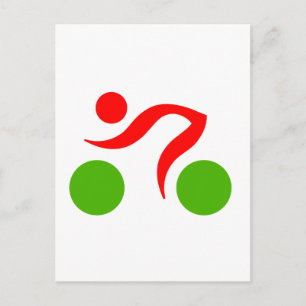 Cartão Postal Logotipo legal de ciclismo