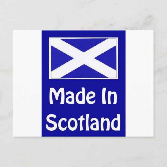 Cartão Postal Logotipo Made In Scotland (Frente)