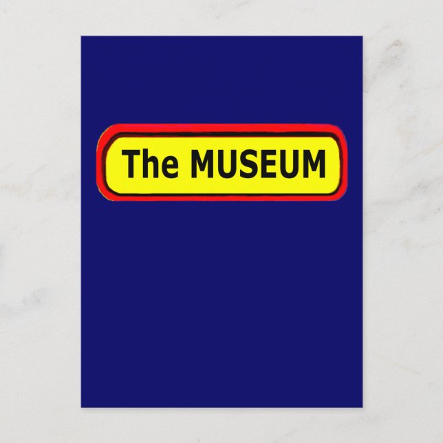 Cartão Postal Logotipo MUSEUM O MUSEUM Zazzle (Frente)