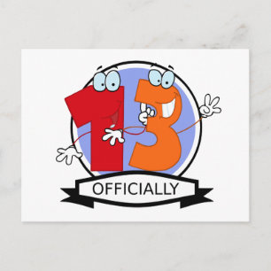 Cartão Postal Logotipo oficial de 13 de aniversário