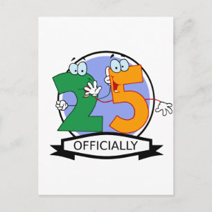 Cartão Postal Logotipo oficial de 25 aniversários