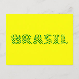 Cartão Postal Logotipo óptico Brasil - Verde florestal brasilei