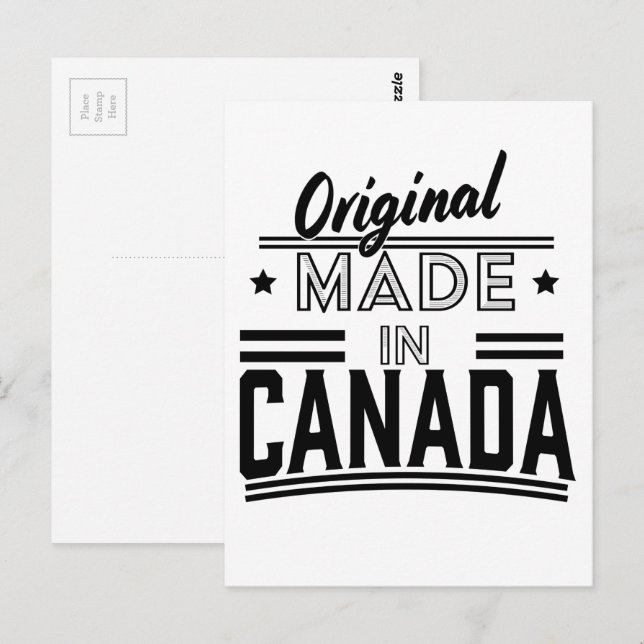 Cartão Postal Logotipo original Feito no Canadá (Frente/Verso)
