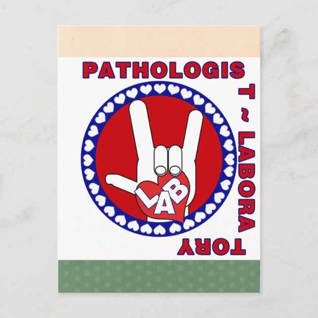 CARTÃO POSTAL LOGOTIPO PATHOLOGISTA SQUARE ASL LOVE (Frente)