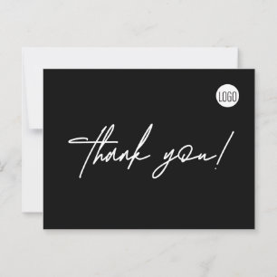 Cartão Postal Logotipo Personalizado Simples Quiroprática Preta
