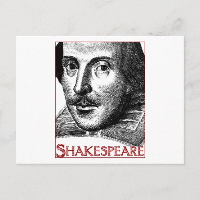 Cartão Postal Logotipo Simples Shakespeare (Frente)