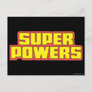 Cartão Postal Logotipo Super Powers™ Amarelo