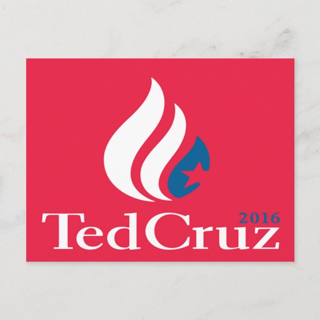 Cartão Postal Logotipo Ted Cruz 2016 (Frente)