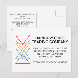 Cartão Postal Logotipo Triângulo Arco-Íris Marketing Empresarial