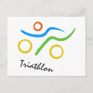 Cartão Postal Logotipo Triathlon