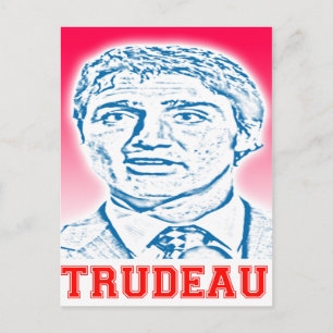 Cartão Postal Logotipo Trudeau