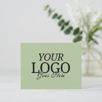 Logotipo verde simples da empresa com código QR pa