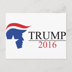 Cartão Postal Logotipos Presidenciais Donald Trump 2016
