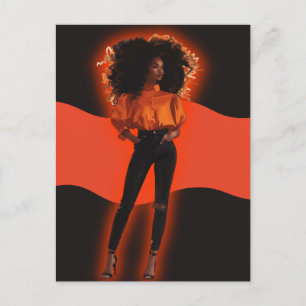 Cartão Postal Loja da Irmã Negra Afro-Americana Rainha Melanina