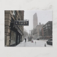Loja de bebidas Columbus Avenue Winter Snowstorm N