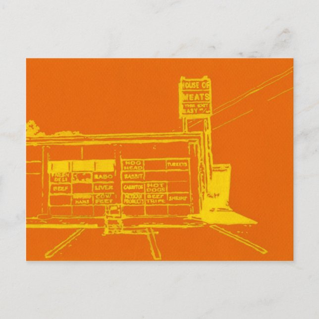 Cartão Postal Loja de carne (Frente)
