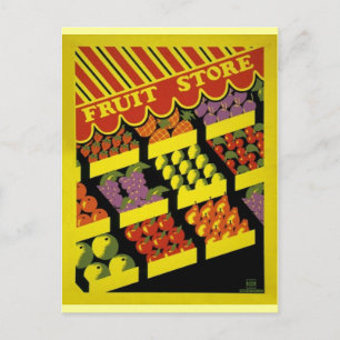 Cartão Postal Loja de frutas - Poster WPA -