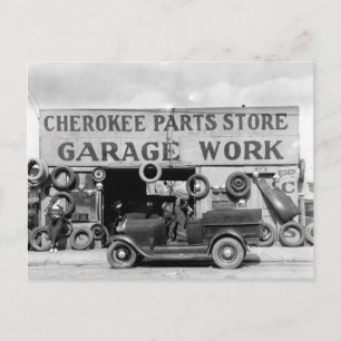 Cartão Postal Loja de Peças Cherokee, 1936