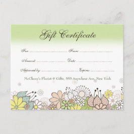 Cartão Postal Loja de Vales de Certificado de Presente