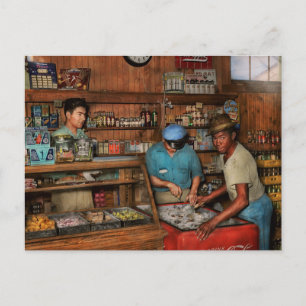 Cartão Postal Loja - Pegando um refrigerante 1938