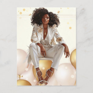 Cartão Postal Loja Sista Melanina Rainha Negra Afro-Americana