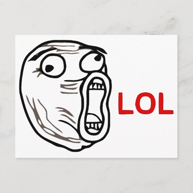 Cartão Postal LOL Meme (Frente)