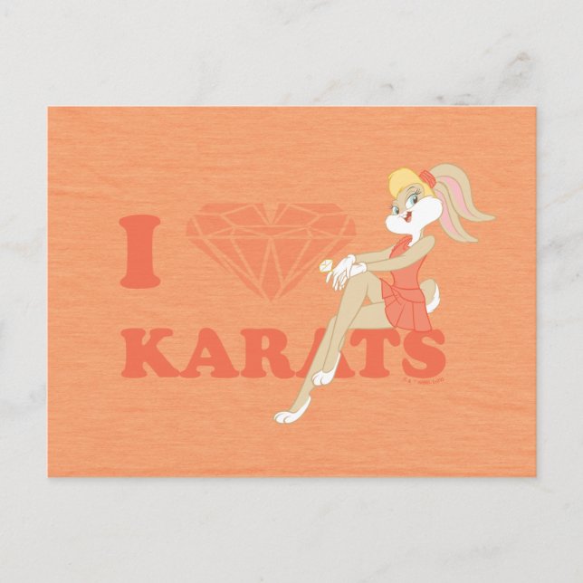 Cartão Postal Lola Bunny I Heart Karats (Frente)