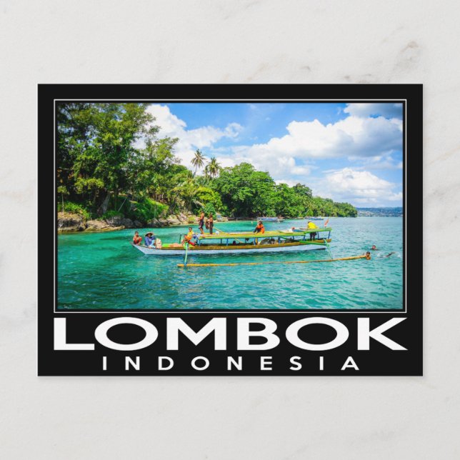 Cartão Postal Lombok Indonésia (Frente)