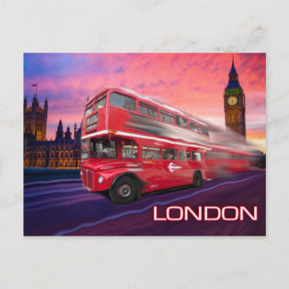 Cartão Postal London Bus & Big Ben