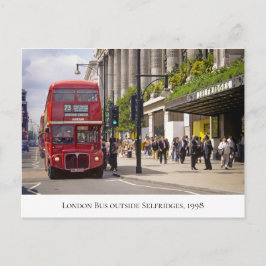 Cartão Postal London Bus em Selfridges em Oxford Rua 1998