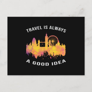 Cartão Postal London England City Skyline Cityscape Funny Gift