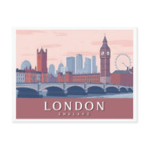 London England Pastel Viagem Design