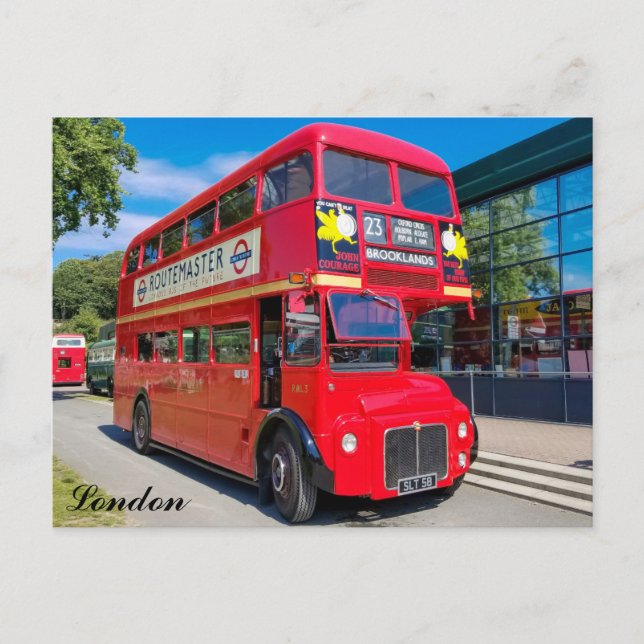 Cartão Postal London England Red Bus (Frente)