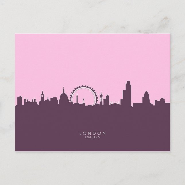 Cartão Postal London England Skyline (Frente)