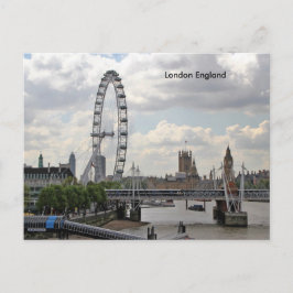 Cartão Postal London England Skyline, Big Ben, London Eye, Thame