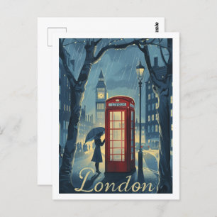Cartão Postal London England UK Vintage Familiar Viagem Place