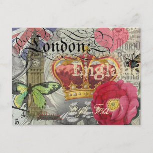 Cartão Postal London England Viagem Vintage Europe Art