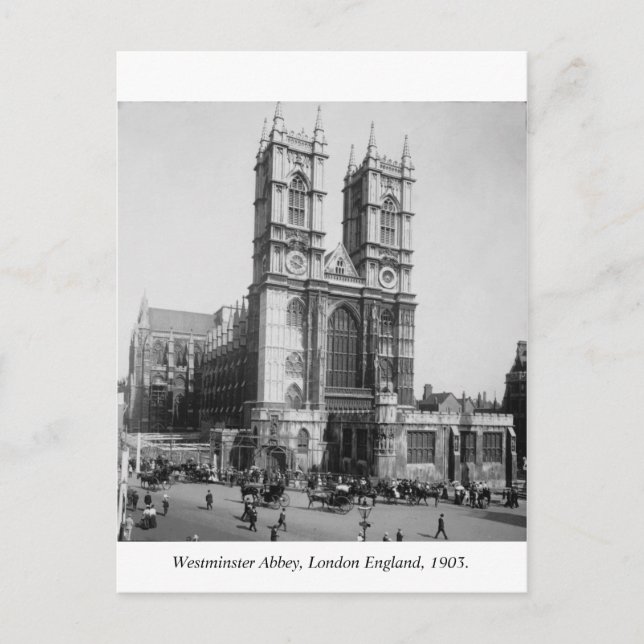 Cartão Postal London England, Westminster Abbey 1903 (Frente)