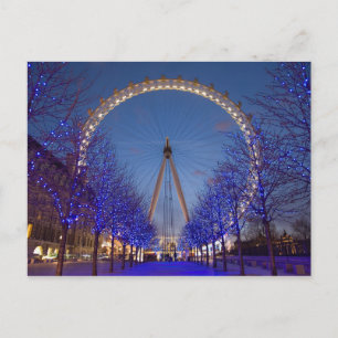 Cartão postal London Eye Blue Twilight, Londres, 
