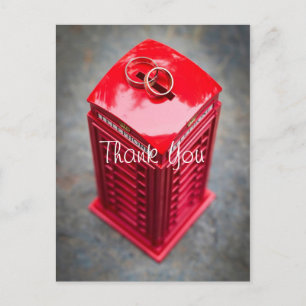 Cartão Postal London Themed Wedding adicione sua foto Obrigado