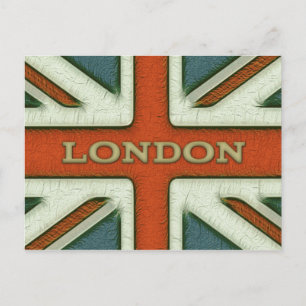 Cartão Postal London UK Flag