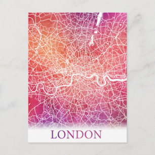 Cartão Postal London United Kingdom City Map Viagem