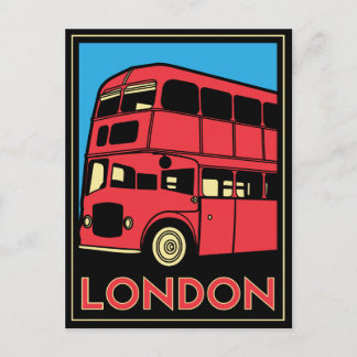 Cartão Postal london westminster england art deco retro poster